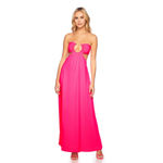 Susana Monaco u wire cut out maxi dress in shocking pink size XS Photo 2