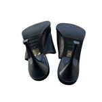 Free People - NWOB Leila Leather Black Heeled Mule Sz 37/7 Photo 10