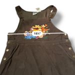 Disney  Vintage Corduroy Jumper Dress Sz Large Brown Winnie the Pooh Embroidered Photo 10