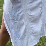 ZARA White Embroidered Lace Trim Dress with Side Vents Photo 3