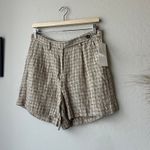 NEW Massimo Alba Sardina Bermuda High Rise Tailored Linen Shorts Neutral IT 42 White Size 8 Photo 2