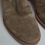 Tory Burch  TAN SUEDE SIDE ZIP FLARED WOODEN BLOCK STACKED HEEL BOOTIES 8.5M Photo 2