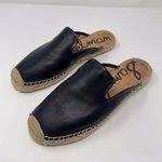 Sam Edelman  Kerry Womens Mules Black Leather Espadrille Comfort Sandals US 9 M Photo 2
