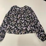 Hippie Rose  Floral Black Orange Purple Button Down  Top size XS NWT Photo 1