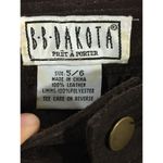 BB Dakota  Pret A Porter Vintage Brown Leather Pants Gold Button Fly Women 5 / 6 Photo 4