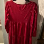 ZJCT Red Long Sleeve Baby Doll Dress Photo 5