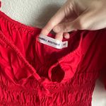 Chic Red Mini Dress with Puff Sleeves Photo 4