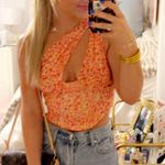 SheIn Cutout Floral Cropped Top Photo 0