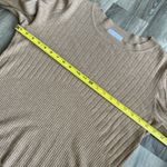 Liz Claiborne Y2K  Tan Women's Ribbed Lightweight Thin Sweater Button Sleeve Sz L Photo 5