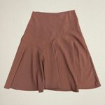 Dress Barn Brown midi skirt with asymmetrical stitch detail boho chic hippie Y2K bohemian Photo 0