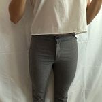 Brandy Melville Vintage  Woven Gingham Tilden Pants - Grey Photo 0