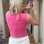 Vintage Y2K embroidered cropped pink tank top Size M Photo 2