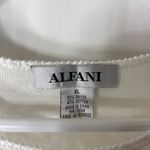 Alfani Vintage women’s cream knit tie neck sleeveless soft sweater vest top XL Photo 2