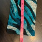 Clara Sun Woo Teal Black Zebra Print Long Sleeve Tunic Top Womens Medium M Blue Photo 11