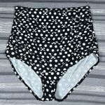 COCOSHIP  High Waist Ruched Black White Skull Swimsuit Bottom Size 4XL EUC #1134 Photo 1
