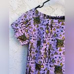To Ha jas purple Egyptian Afro button short sleeve top Size M Photo 2
