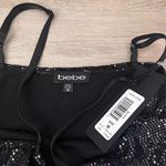 Bebe COWL NECK SHIMMER Black MAXI DRESS Photo 6