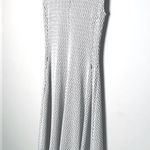 ME+EM Jacquard Pointe Cap Sleeve Cream Black Knit Maxi Dress Size 10 NWT Photo 3