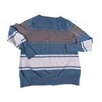 LOGO By Lori Goldstein LOGO Lori Goldstein Striped Knit Sweater Casual Pullover Top Blue Brown Size M Photo 3