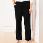Talbots  Velveteen Wide Leg Pants Black Size 16W Christmas Holiday Dressy Velvet Photo 1