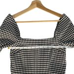 Mi Ami Houndstooth Long Sleeve Mini Dress Women’s Medium Girlhood Academia Photo 8