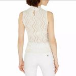 Guess ‎ ivory Gamilla lace mock neck top small new Photo 1
