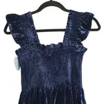 Hill House The Ellie Nap Dress Navy Velvet A-line Smock Ruffles Tier Midi S New Photo 2