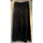 Metaphor Black Shiny Crepe Organza Full Formal Lined Maxi Skirt By  Size 8 NWT Photo 1