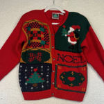 CASUAL CORNER Women's Christmas Cardigan Ugly Sweater Grandamacore Santa Size S Red Photo 0