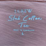 J.Crew Slub 100% Cotton Coral Crewneck Women’s Tee, Sz Large Photo 8
