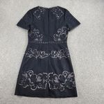 Reiss  Womens Tinley Dress 8 Black Panel Lace Short Sleeve A-Line Mini Funeral Photo 5