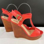 Vince Camuto  Mathis Women's Dark Pink Leather Wedge Heels 8M SKU 6023 Photo 0
