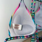 Arizona Jeans Colorful Bikini‎ Striped Full Coverage Two Piece Swimsuit Photo 2