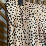 Petal and Pup  Women’s Asymmetrical Satin Cheetah Print Midi Skirt Glam Flowy Photo 4