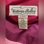 VTG '90s Victoria Holley Silk Pink & Purple Colorblock Mini Shift Dress Photo 5