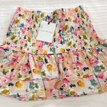 Jacquie The Label Floral Print Smocked Ruffle Skirt Size S Photo 0