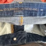 Chico's Chico’s The So Slimming Girlfriend Jeans Blue Floral Embroidered Boho Casual Photo 3