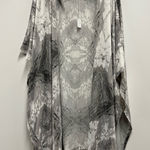 LuLa Roe Black White and Grey Marble Poncho Shawl Wrap    Size: Small/Medium Photo 0