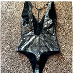 Victoria's Secret Women's Black and Silver Bodysuit Photo 2