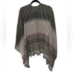 Maje  Emilie Houndstooth Print Cape Shawl Wrap OS Photo 4