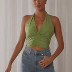 Peppermayo  Betty Halter top in lime green size 4 Photo 0