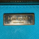 Kate Spade  Laurel Way Neda Teal Blue Saffiano Leather Zip Around Wallet Photo 3