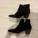 Aquatalia  France Ankle Bootie Black Suede Leather Buckle Made in Italy Size 9 Photo 11