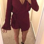 Impeccable Pig Crimson Long Sleeve Romper  Photo 0