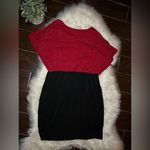 Enfocus Women Red shimmer and Black Pencil skirt Dress Sz 14W Photo 4