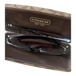 Coach Bernice 844 Ce 130 Brown Rectangle Frame Logo Camouflage Temple EyeGlasses Photo 4