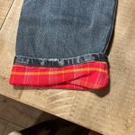 Eddie Bauer Blue Denim Pink Flannel Lined Hi Rise Vintage Jeans Women's Photo 6