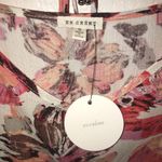 En Crême En Creme Top Pink Coral & Cream Floral & Lace Tie Back Blouse Sz S NWT Photo 6