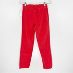Mother The Springy Ankle Jeans High Rise Straight Leg Size 25 NWT Red Photo 7