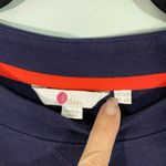 Boden Navy Livia Velvet Striped Cuff Quarter Sleeve Sweatshirt Dress Size 6R Photo 6